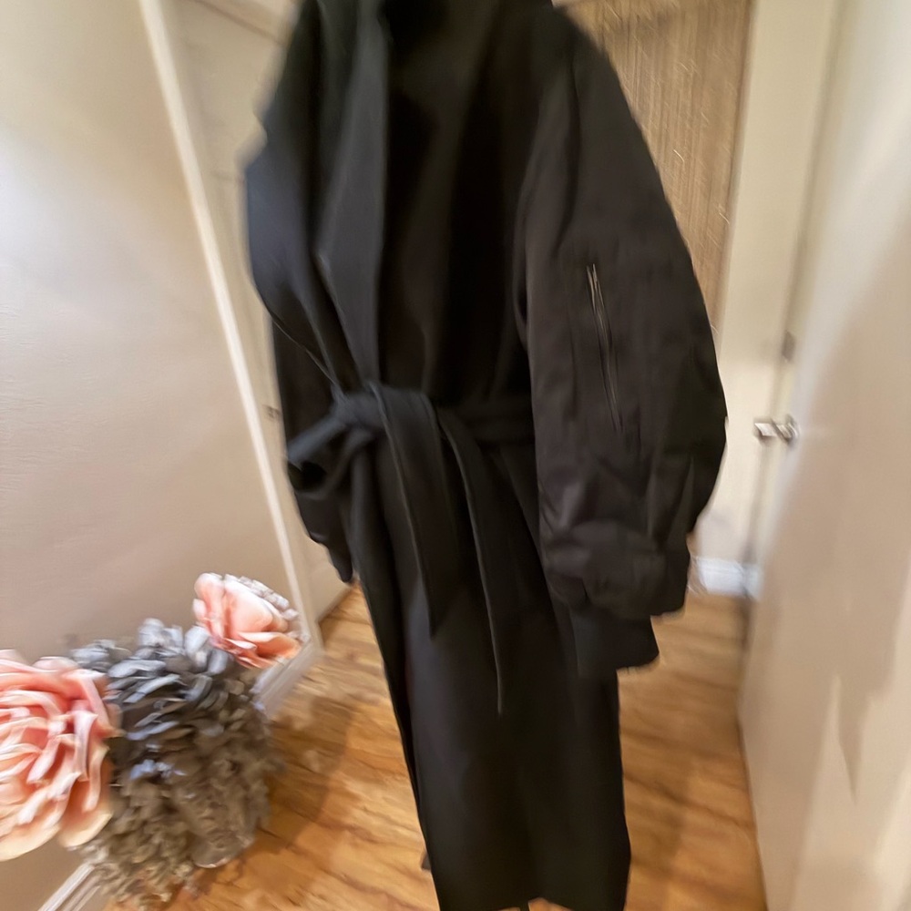 Zara Black Trench Coat for Women - Picture 5 of 9